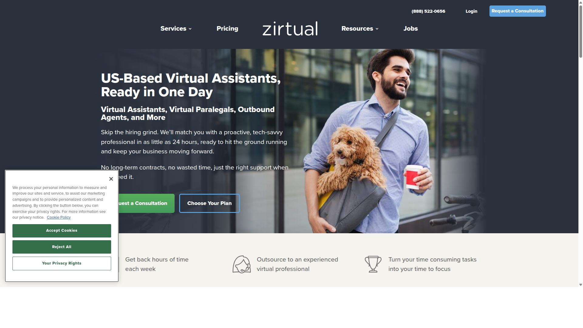 Zirtual website